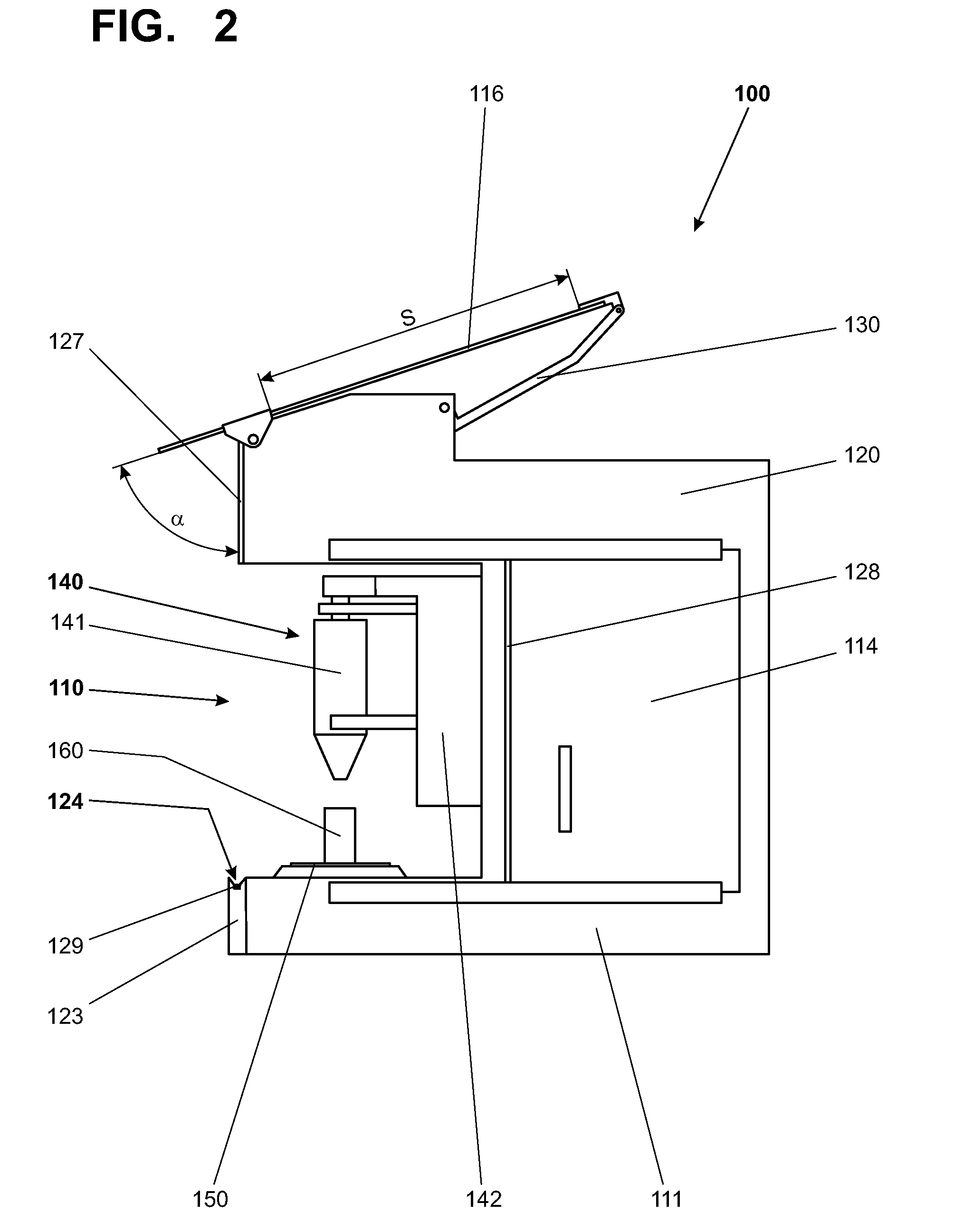 Laboratory instrument with a protected working compartment