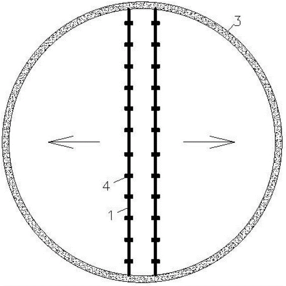 Support-free overhead zip line construction method of two-way single-layer cable net structure