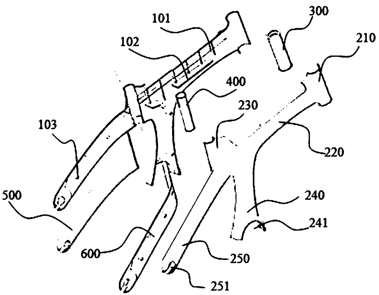 An alloy integral die-casting vehicle frame and its die-casting method