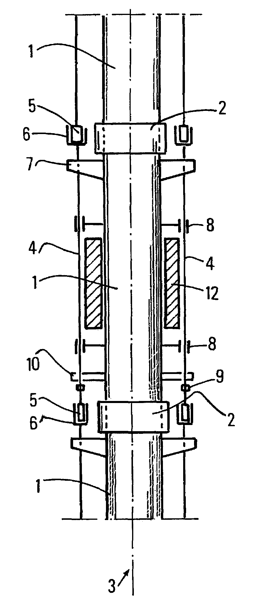 Method for dimensioning a riser element with integrated auxiliary lines