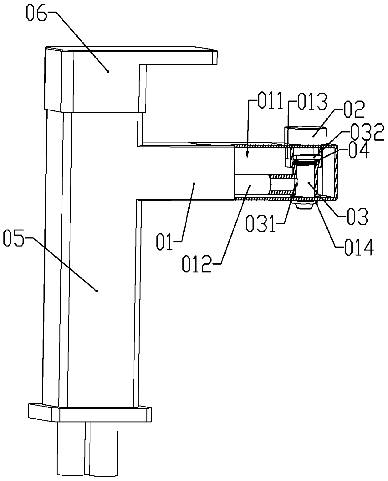 a household faucet