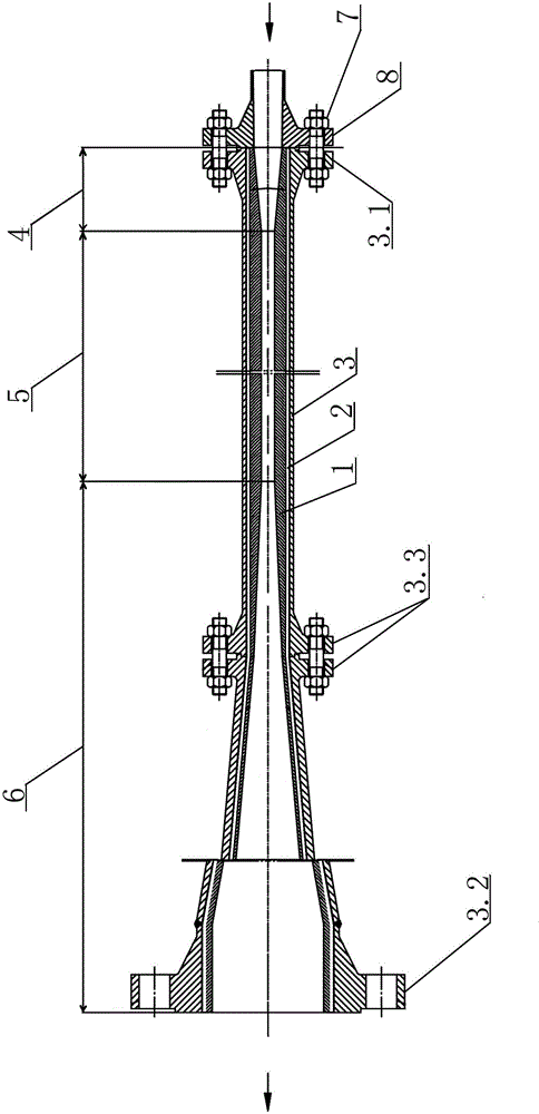 Multi-layer composite wear-resistant decompression pipe and preparation method thereof