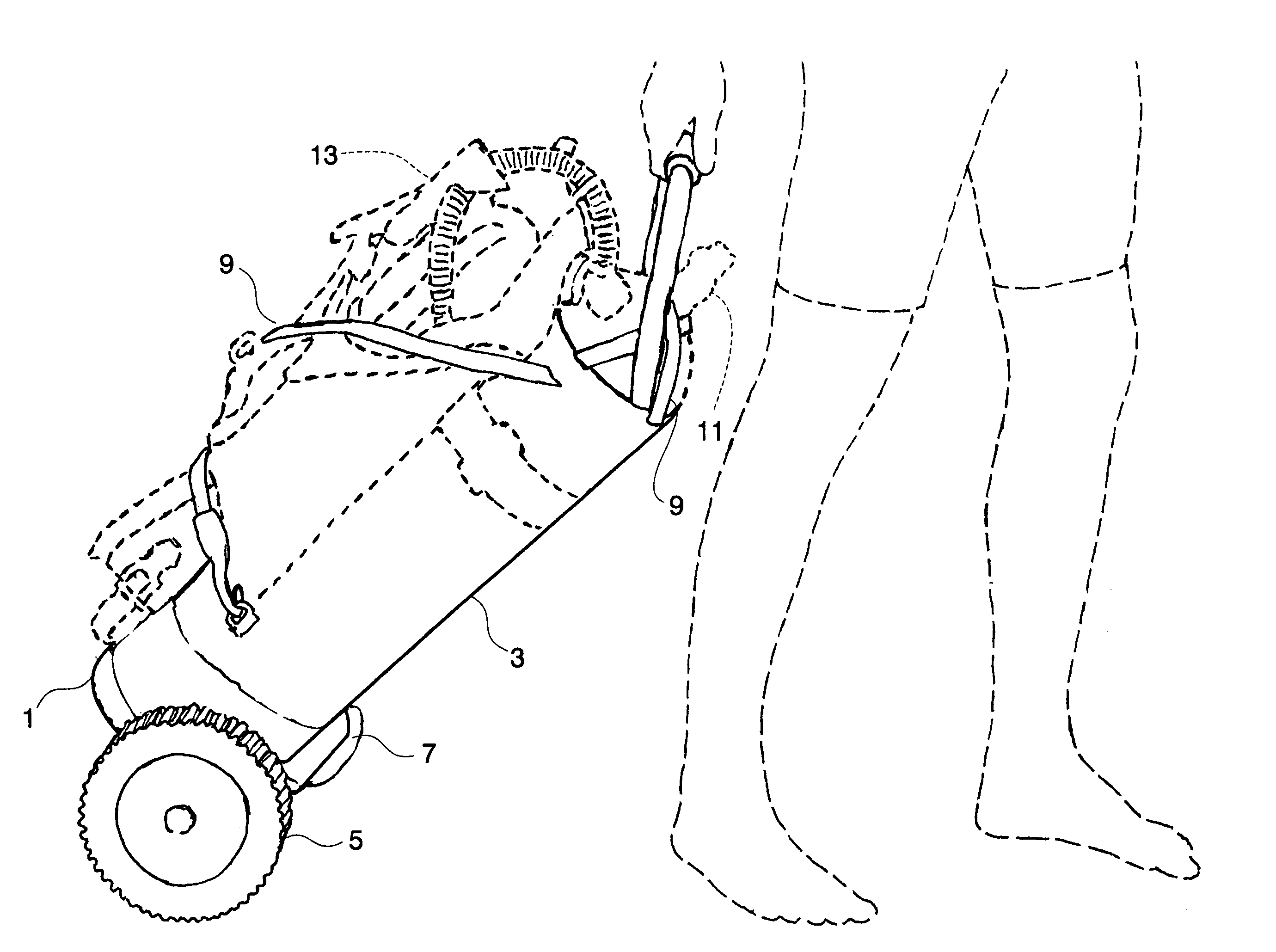 Amphibious, submersible, streamlined transport device for scuba gear