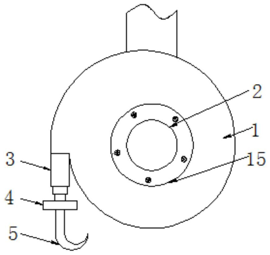 A crane for small heavy objects that prevents the sling from shaking and stalls and self-locks when winding up