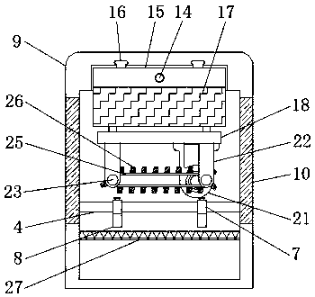 Building abrasion-proof material cutting device capable of cleaning sweeps