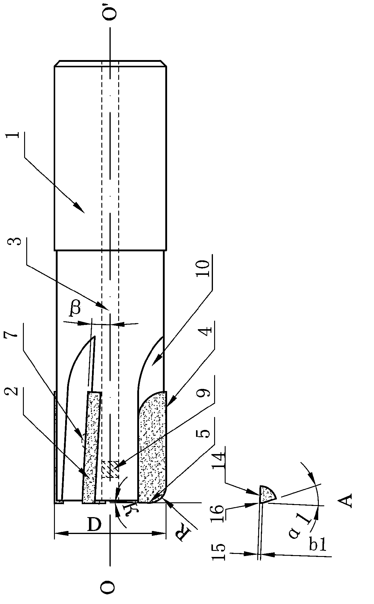 Polycrystalline diamond milling cutter