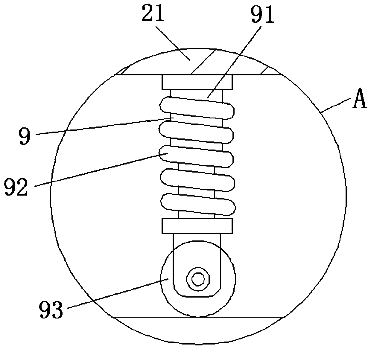 Vamp cloth rolling device of anti-deviation structure for production of cotton shoes