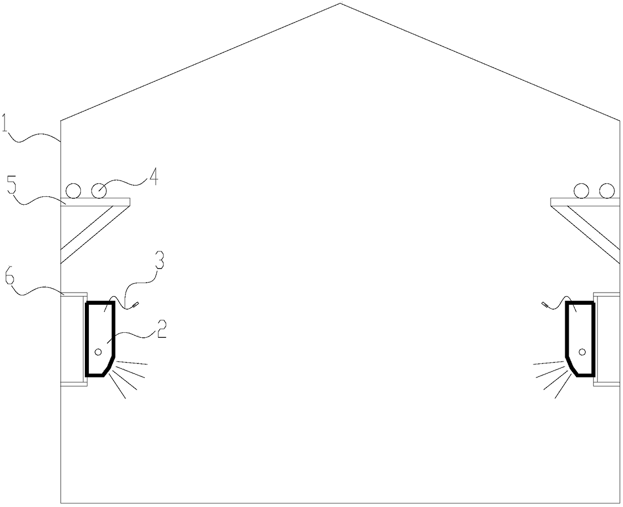 Heating system for tall building internal space