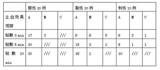 Resina draconis application paster as well as preparation and detection methods