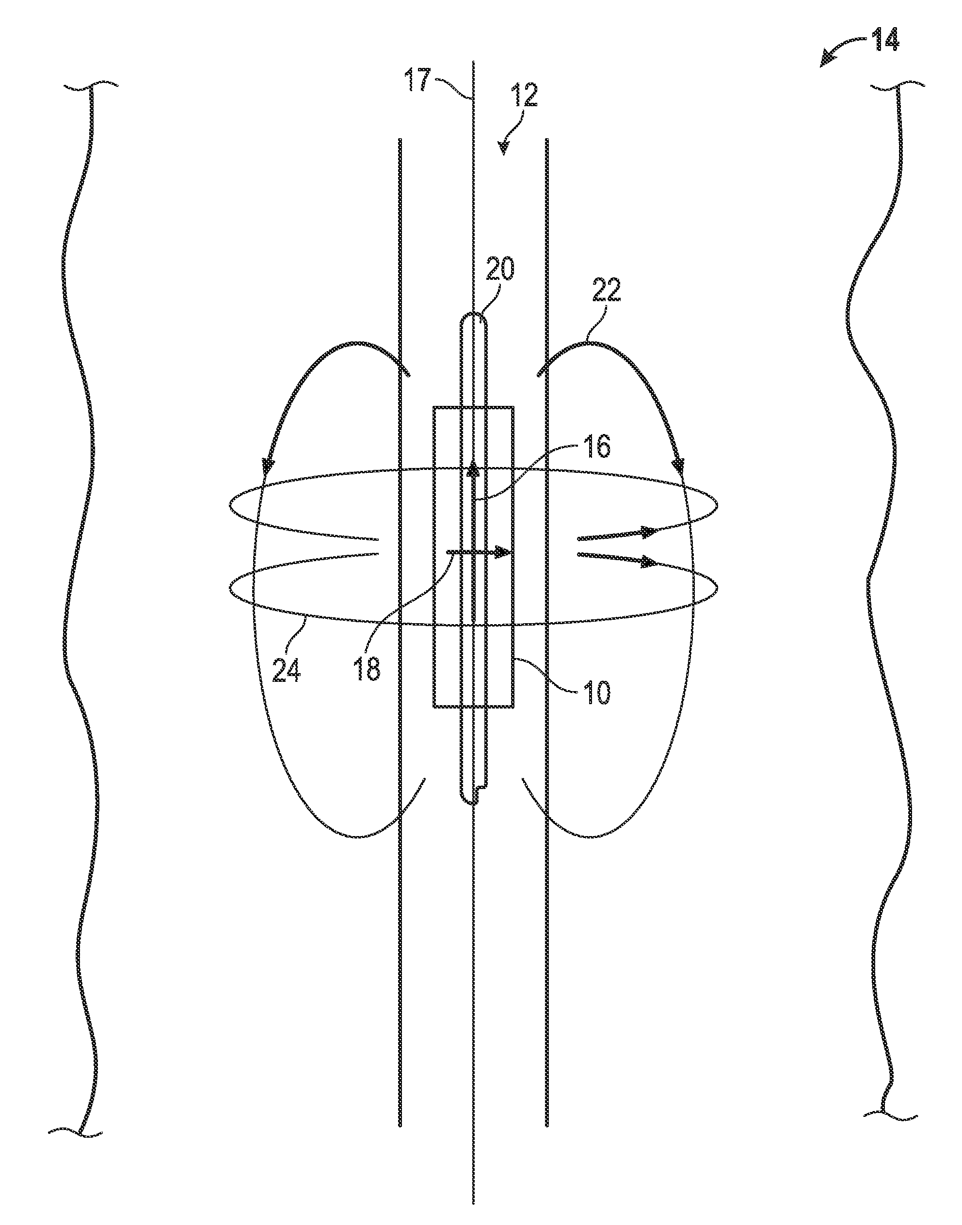 Method and apparatus of using magnetic material with residual magnetization in transient electromagnetic measurement