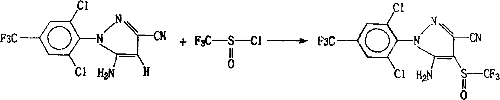 Method for synthesizing and purifying fipronil