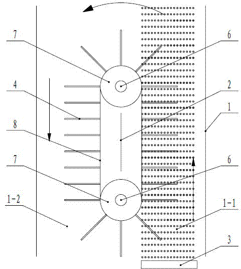 An energy reuse device for aeration water flow