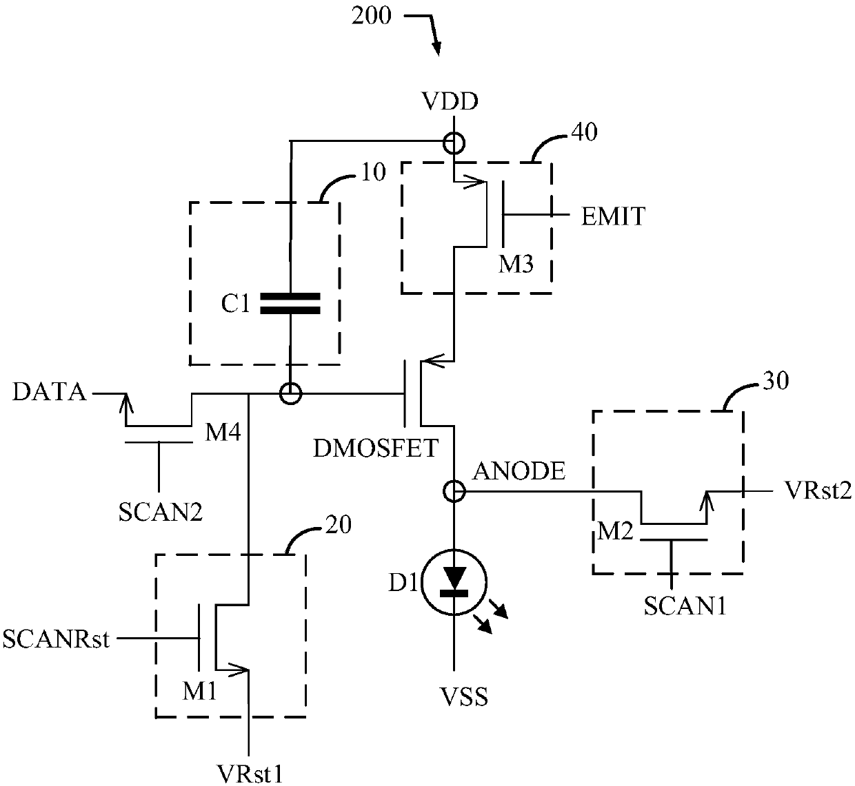 An OLED pixel circuit and an image display device