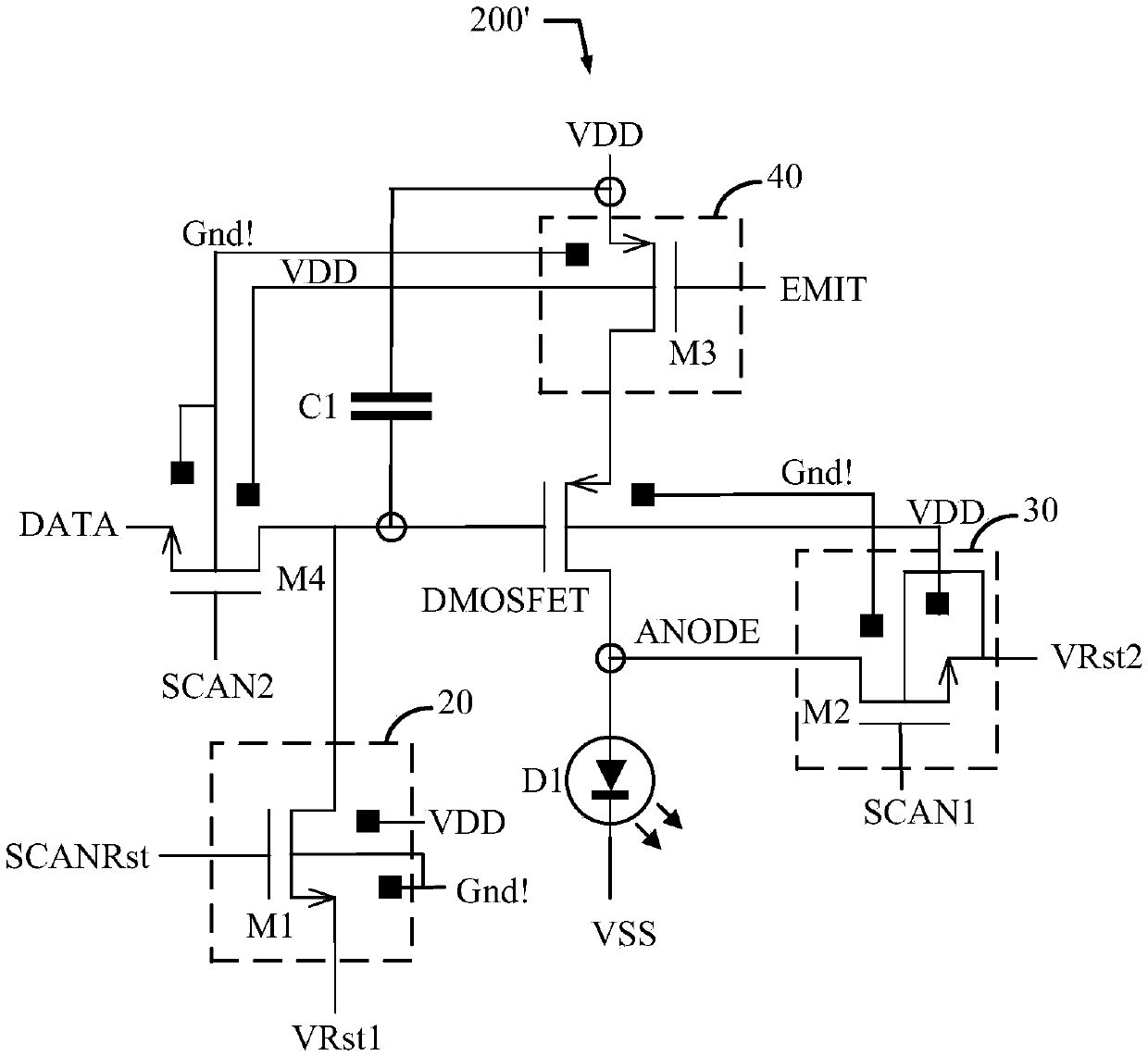 An OLED pixel circuit and an image display device