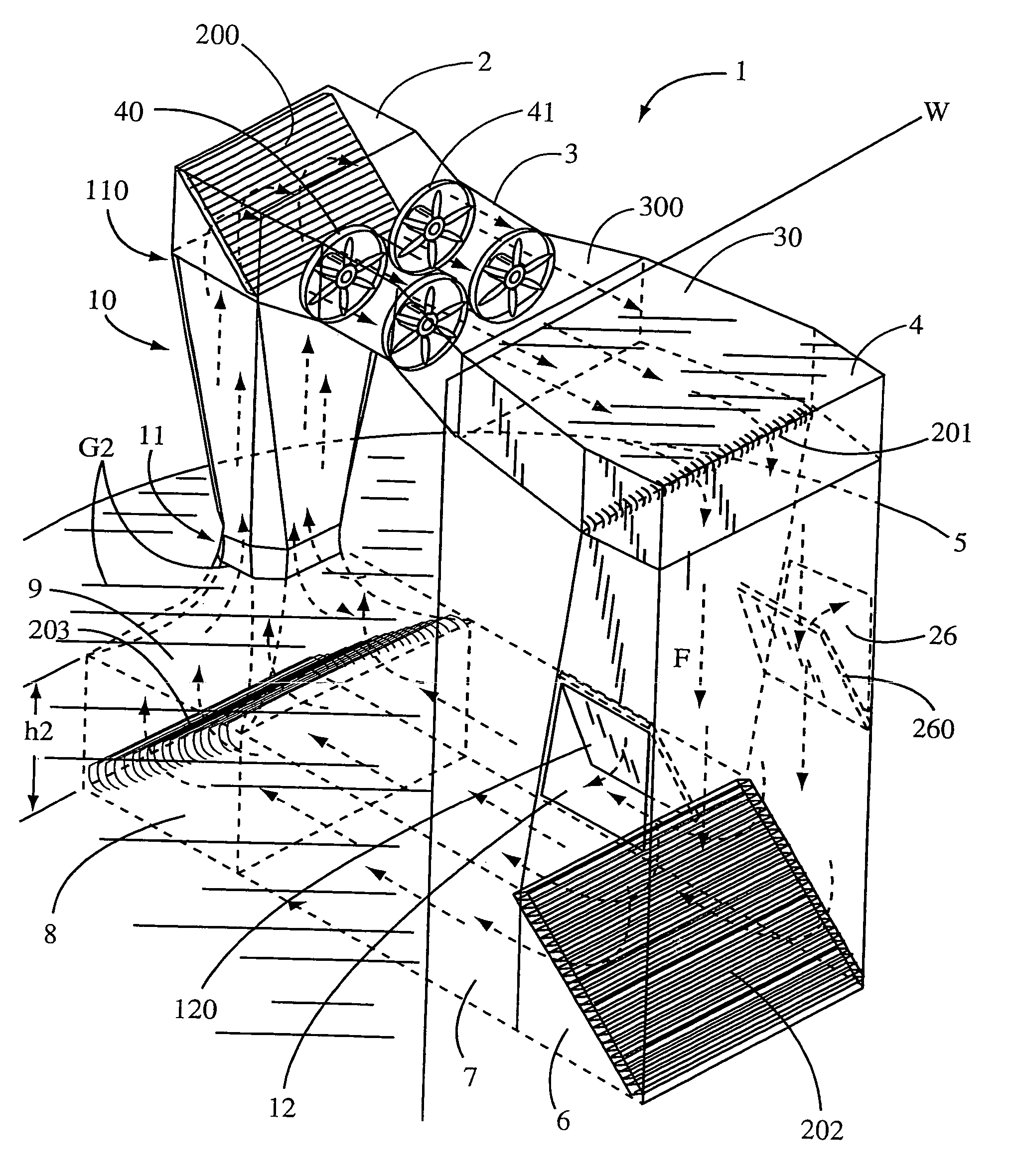 Recirculating vertical wind tunnel skydiving simulator