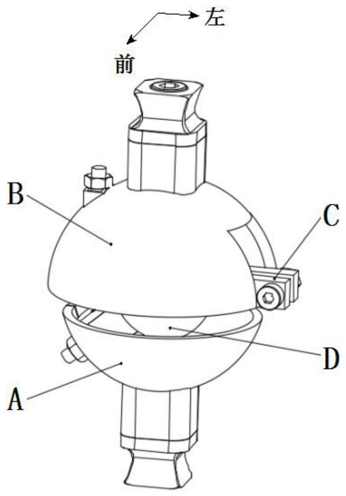 A multi-axis ankle prosthesis with spherical structure and adjustable joint axis angle