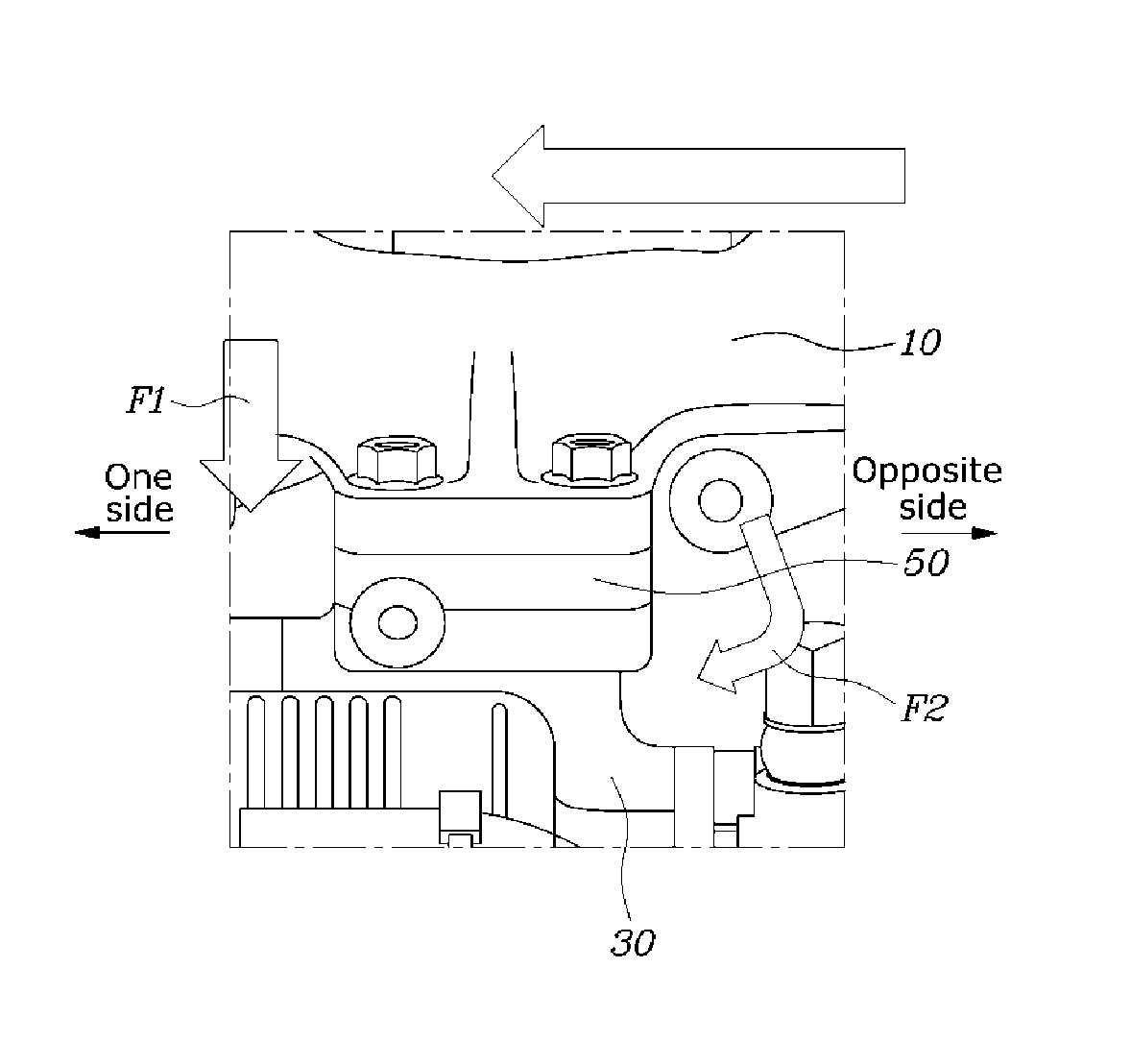 Apparatus for compensating for thermal expansion occurring from exhaust manifold