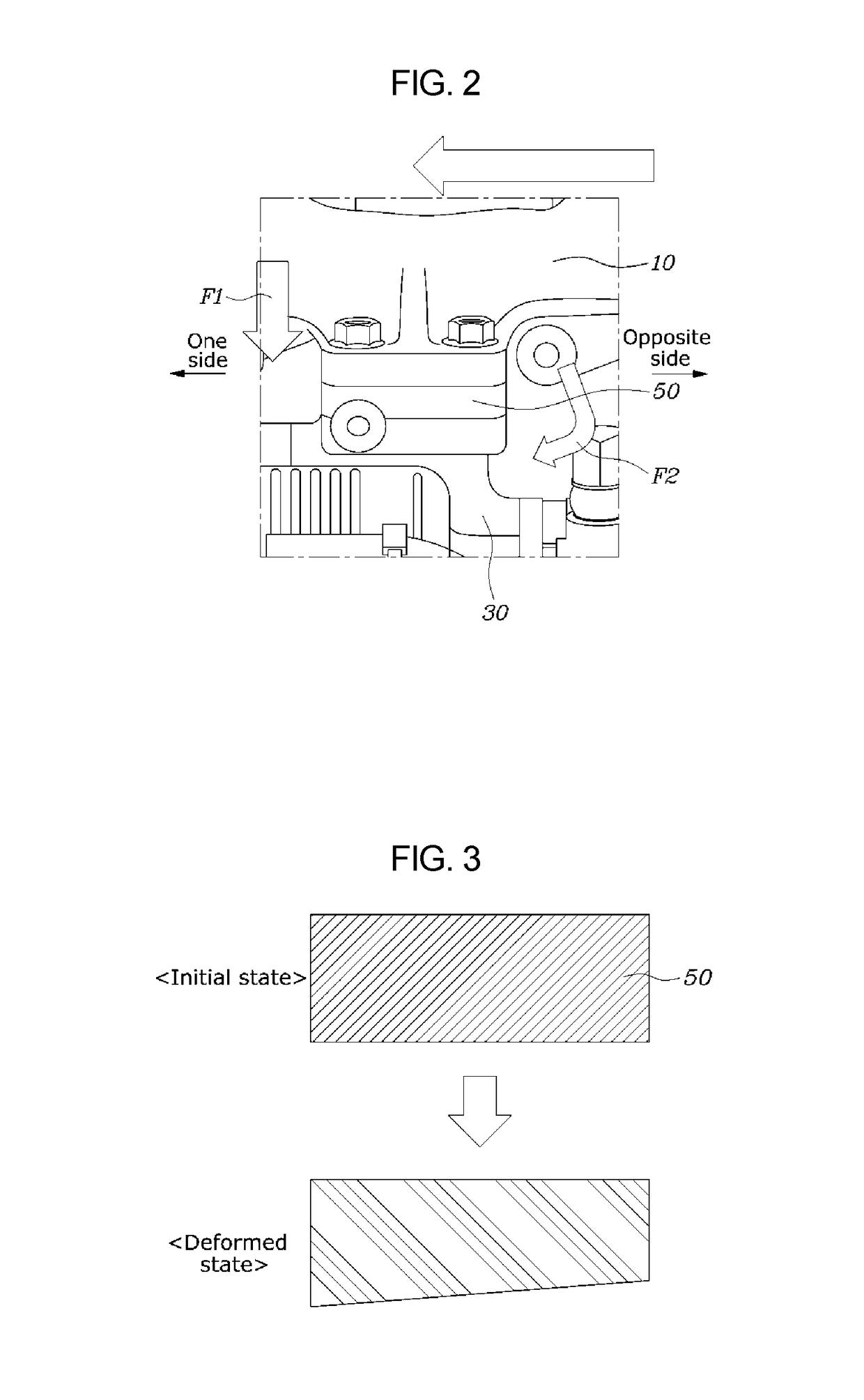 Apparatus for compensating for thermal expansion occurring from exhaust manifold