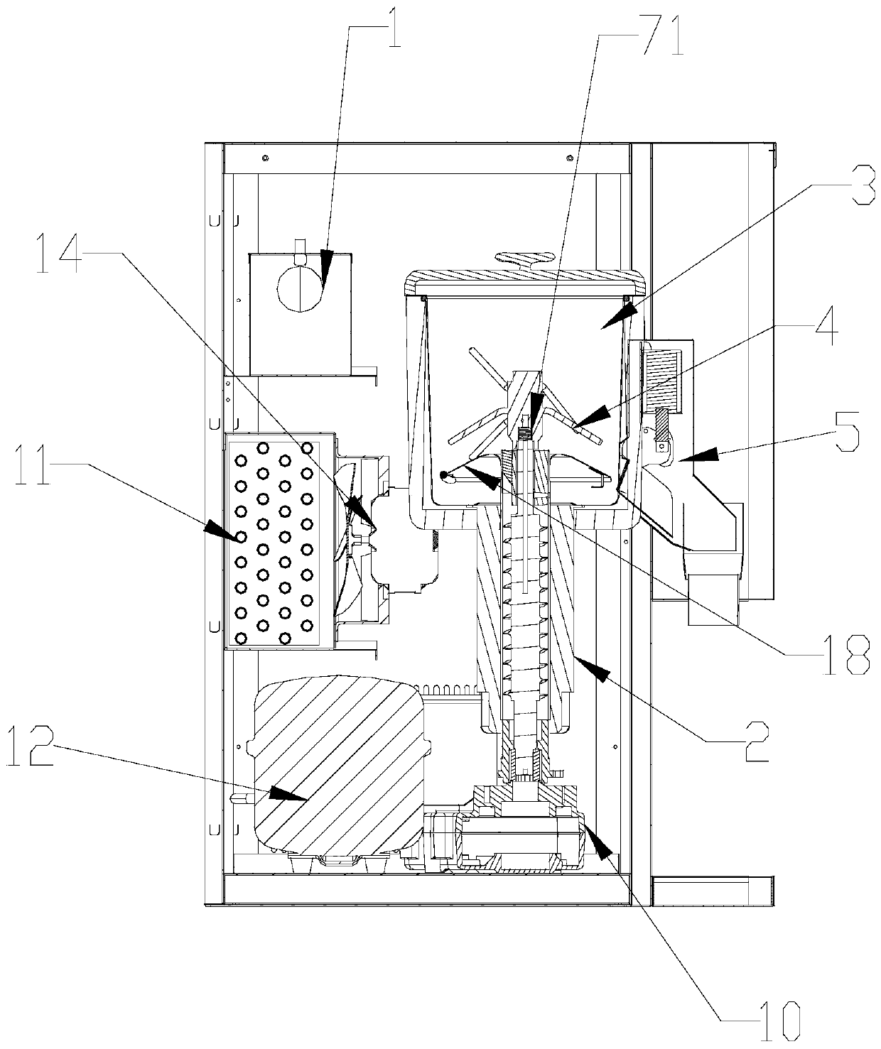 Extrusion type ice machine