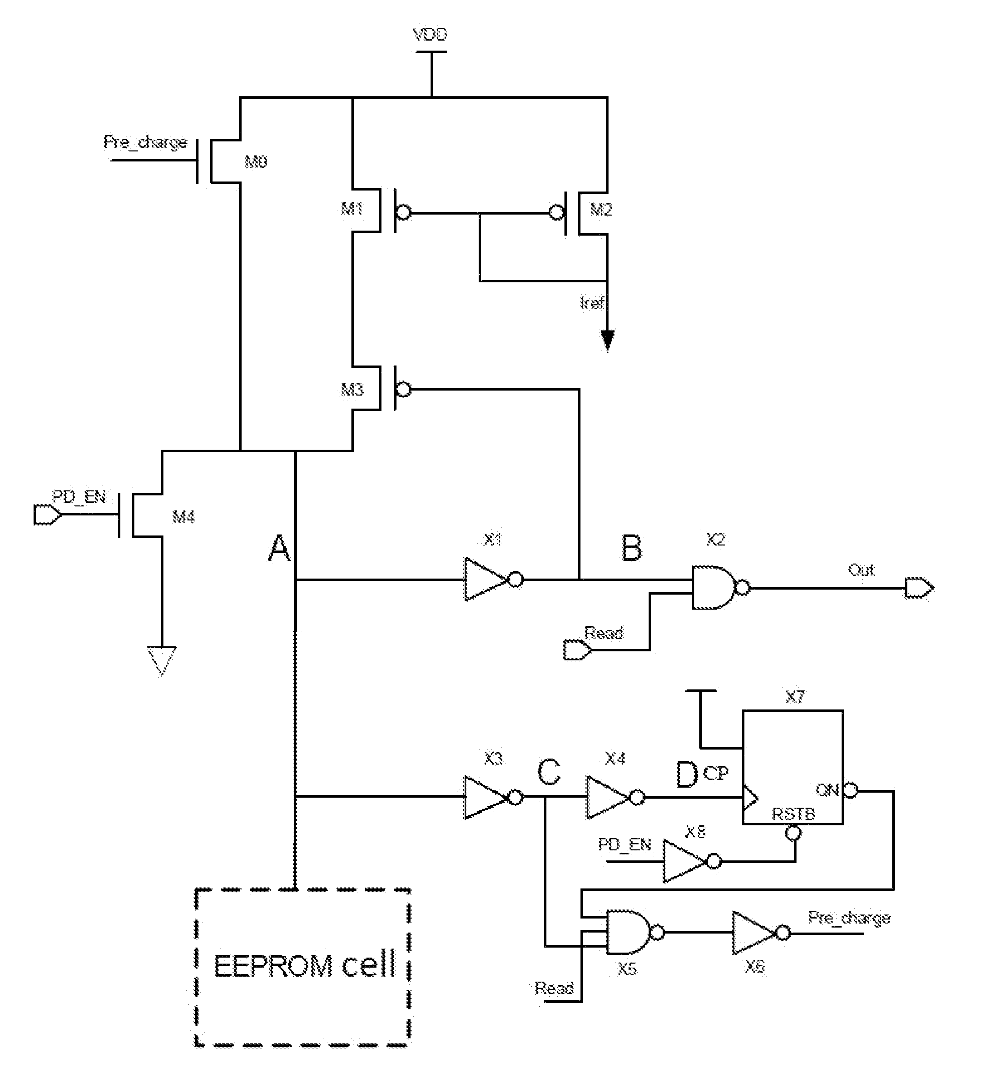 Readout circuit with self-detection circuit and control method therefor