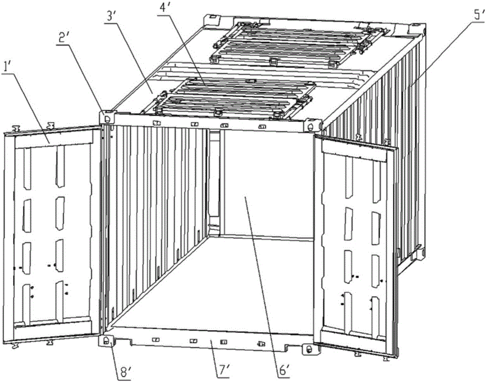 Wide-body bulk transport container and transport vehicle