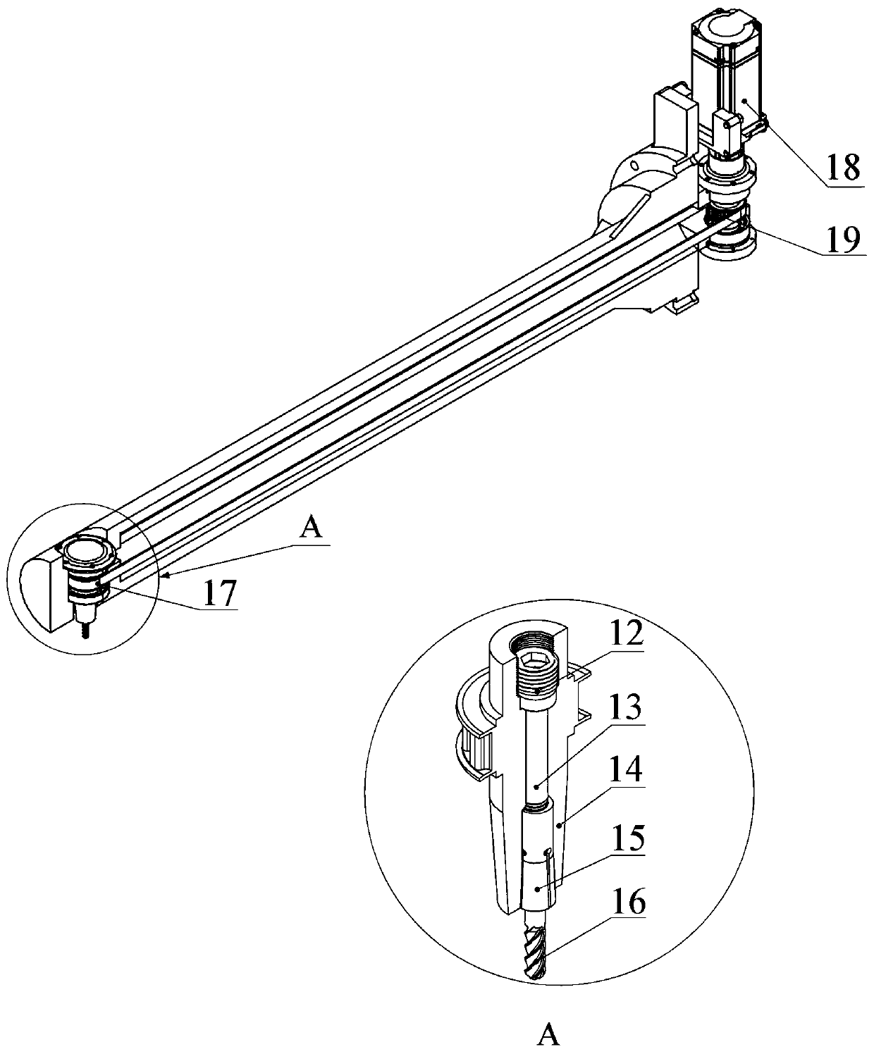 Crystallizer copper pipe inner cavity machine tool