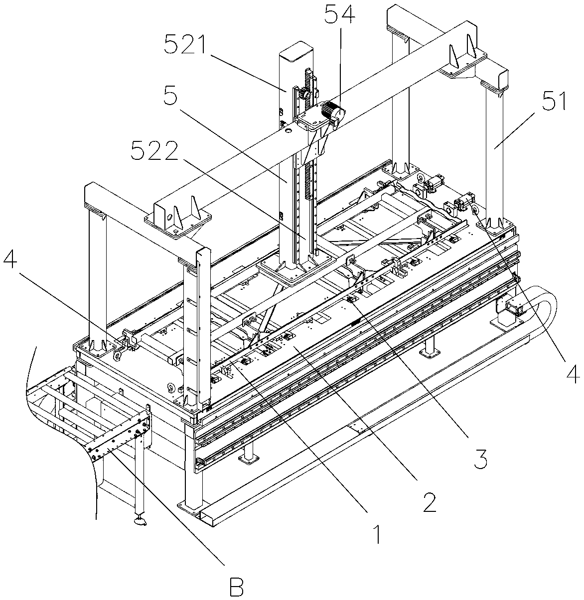 Detection device for welding frame deformation calibration