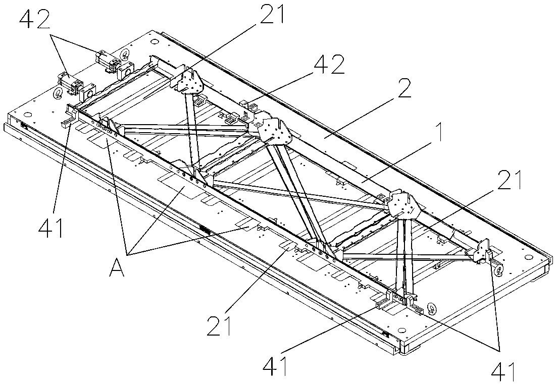 Detection device for welding frame deformation calibration