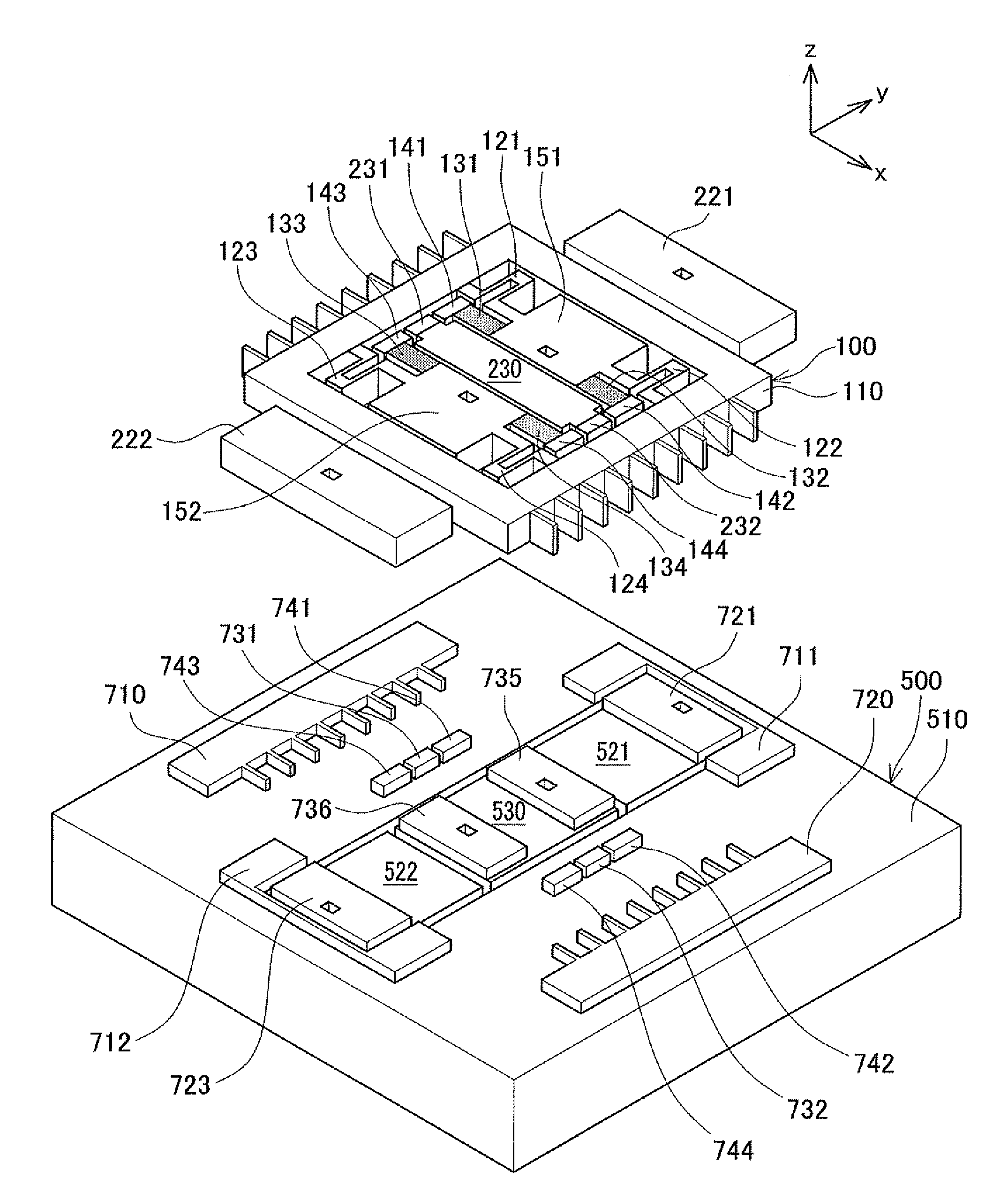 Apparatus having a movable body