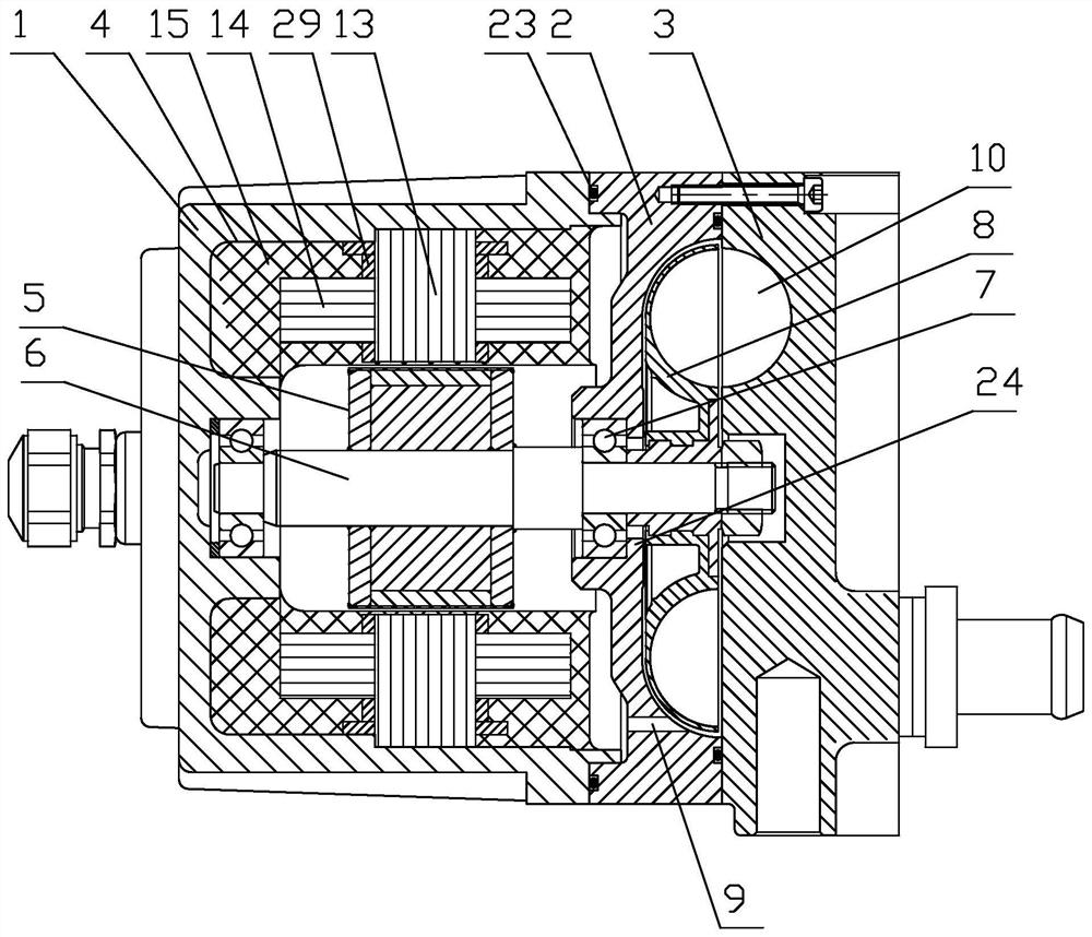 Corrosion-resistant vortex type hydrogen circulating pump