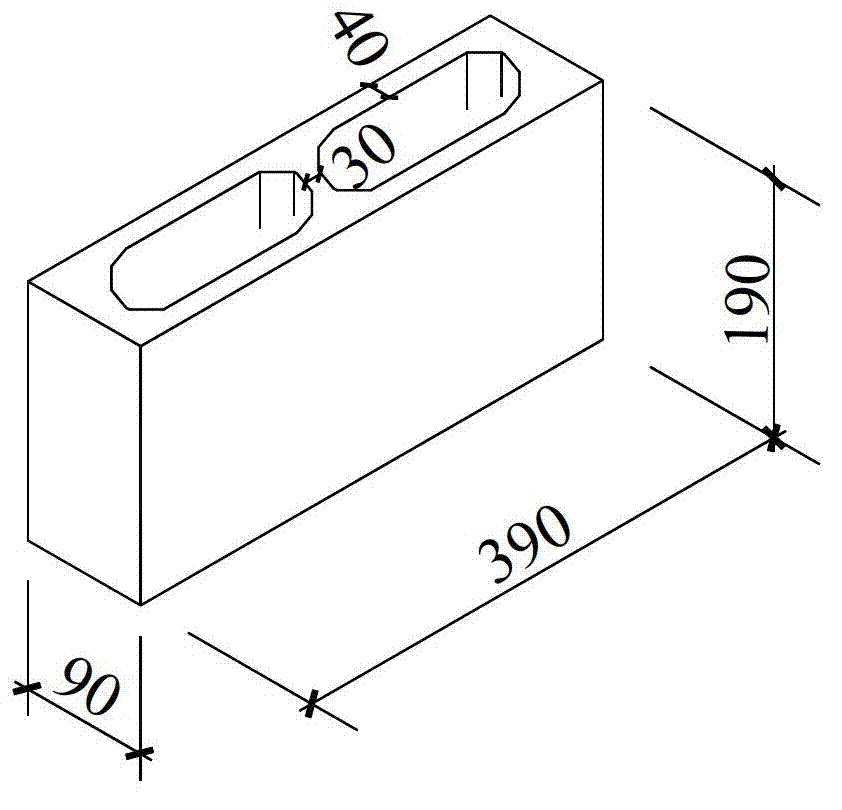 High-ductility hollow building block and fabrication method thereof