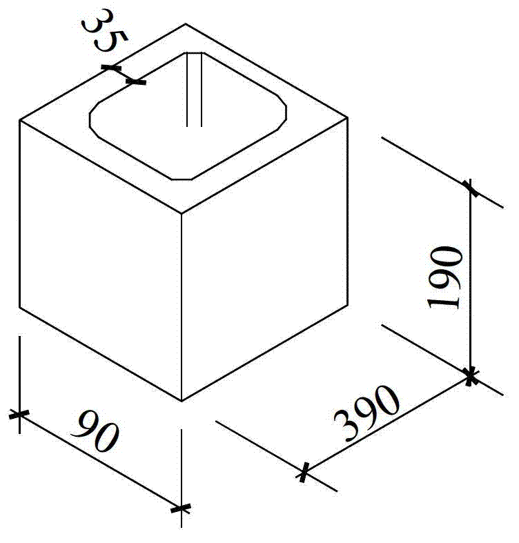 High-ductility hollow building block and fabrication method thereof