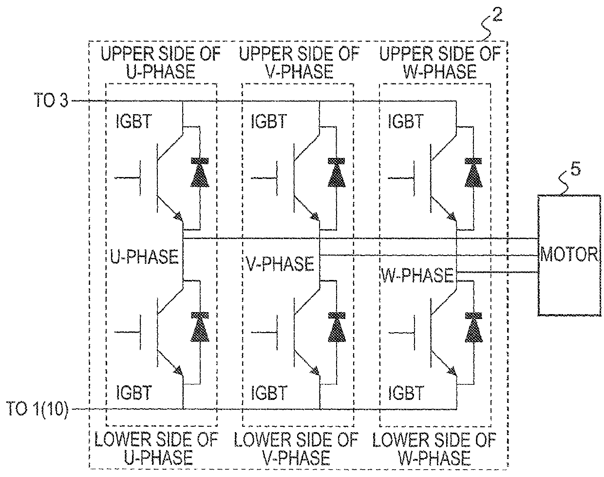 Fault detection device for inverter system