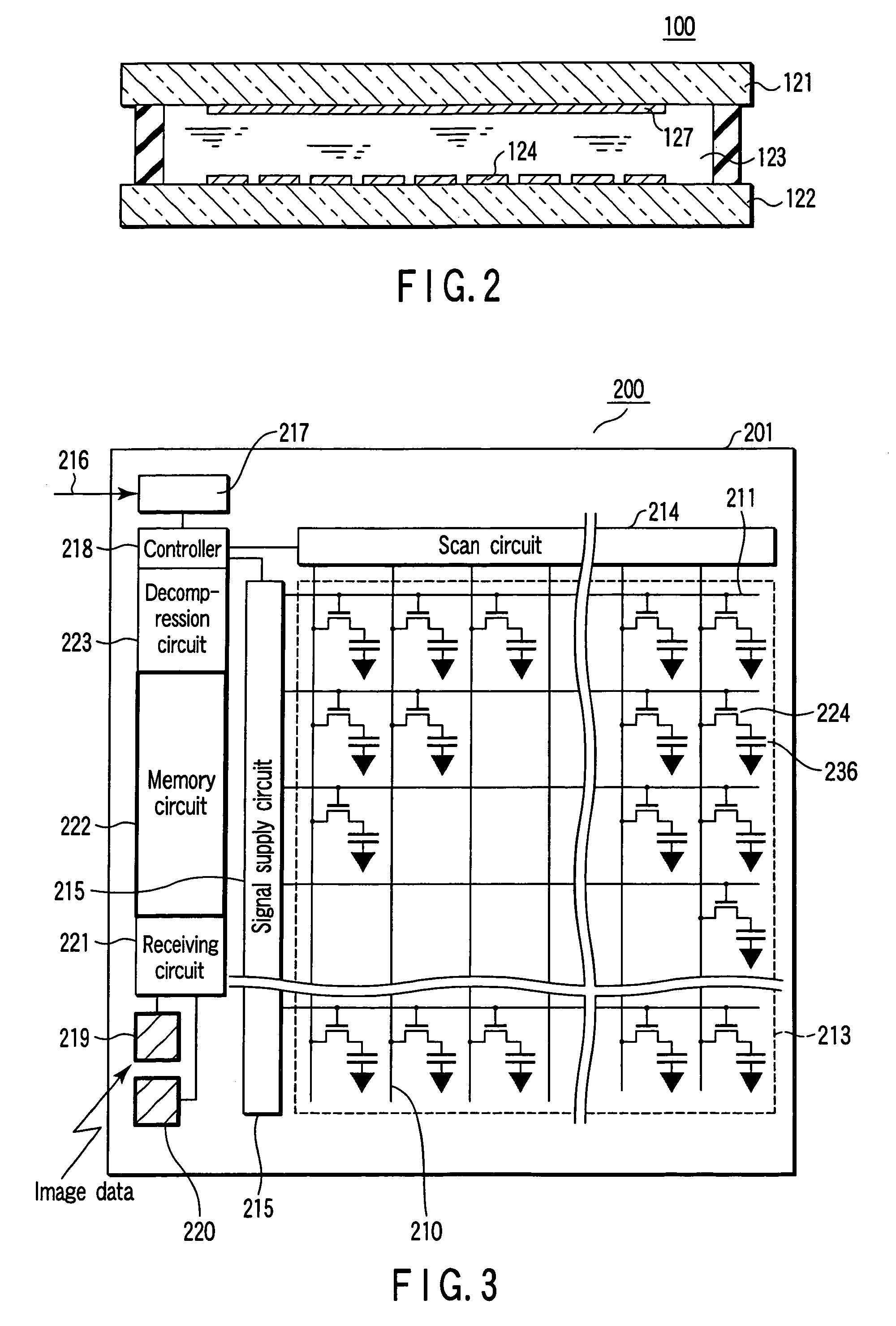 Image display apparatus using thin-film transistors