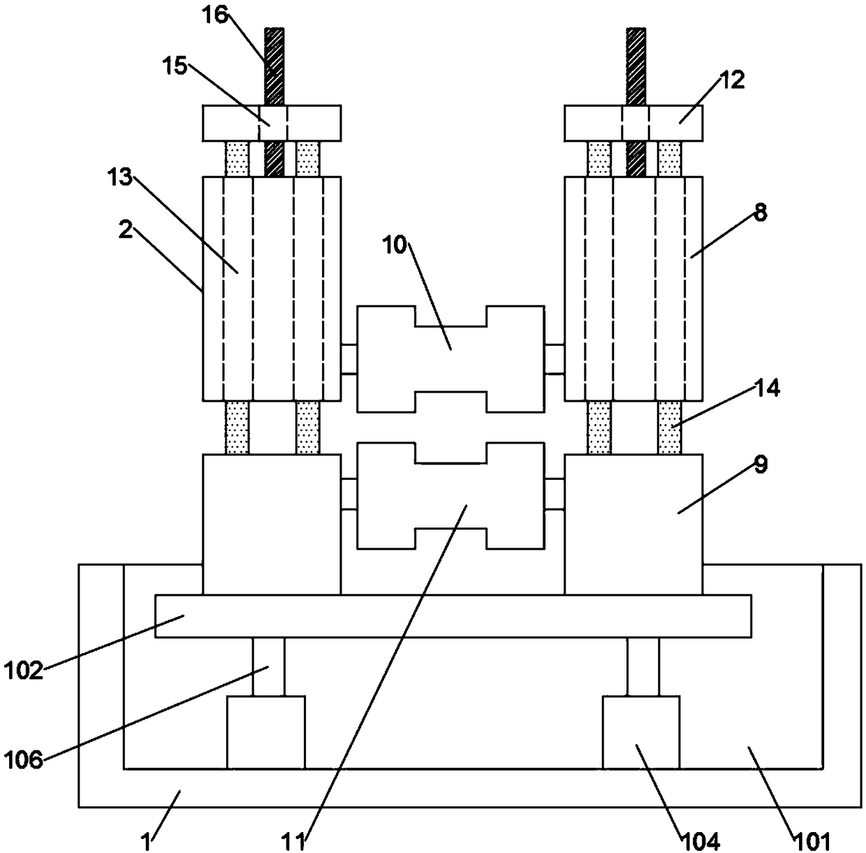 Method and device for quickly changing heights of rolls for wall keel production