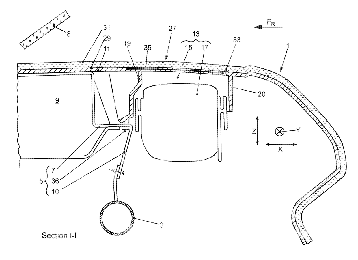 Instrument panel for a vehicle