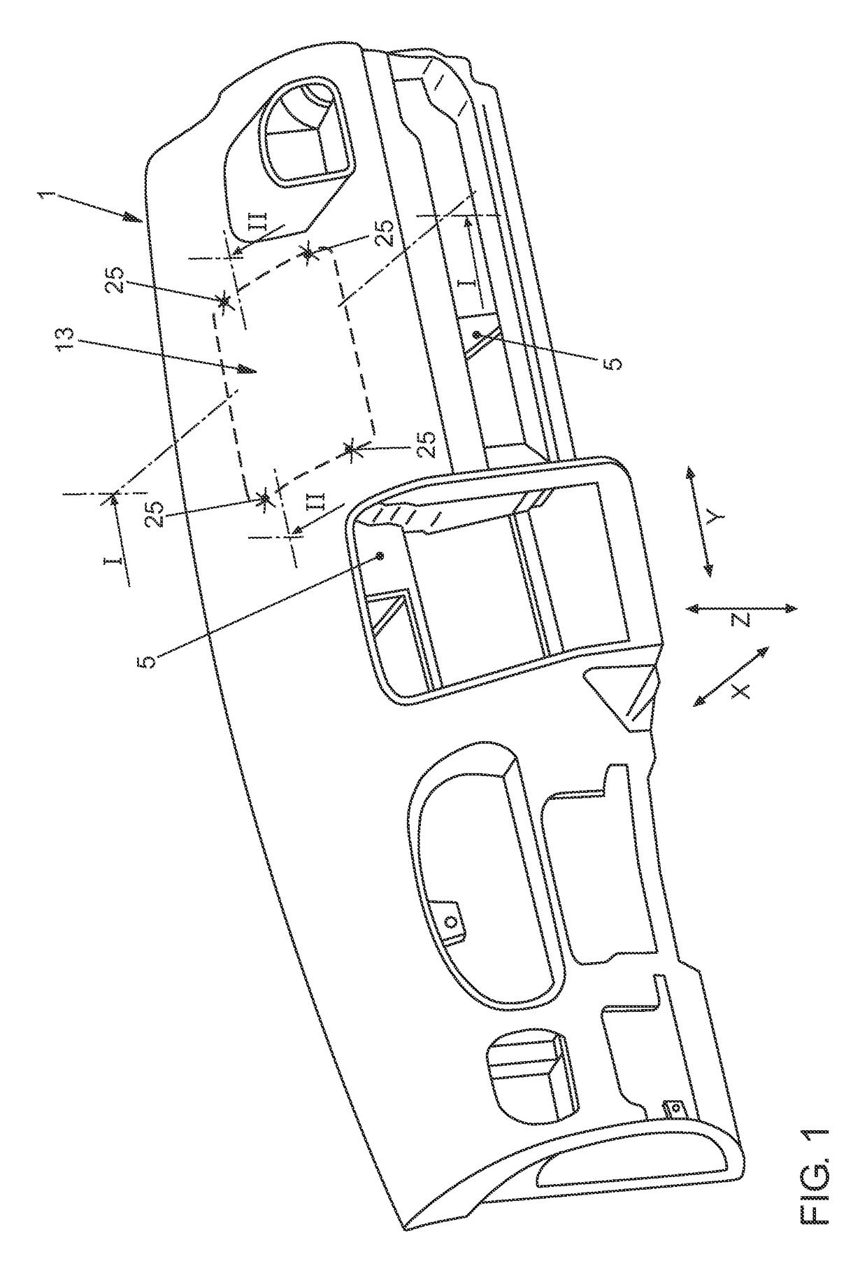 Instrument panel for a vehicle