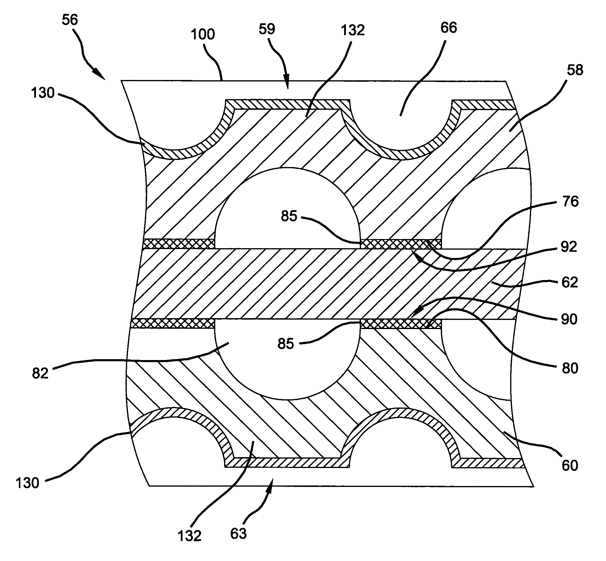 Electroconductive polymer coating on electroconductive elements in a fuel cell