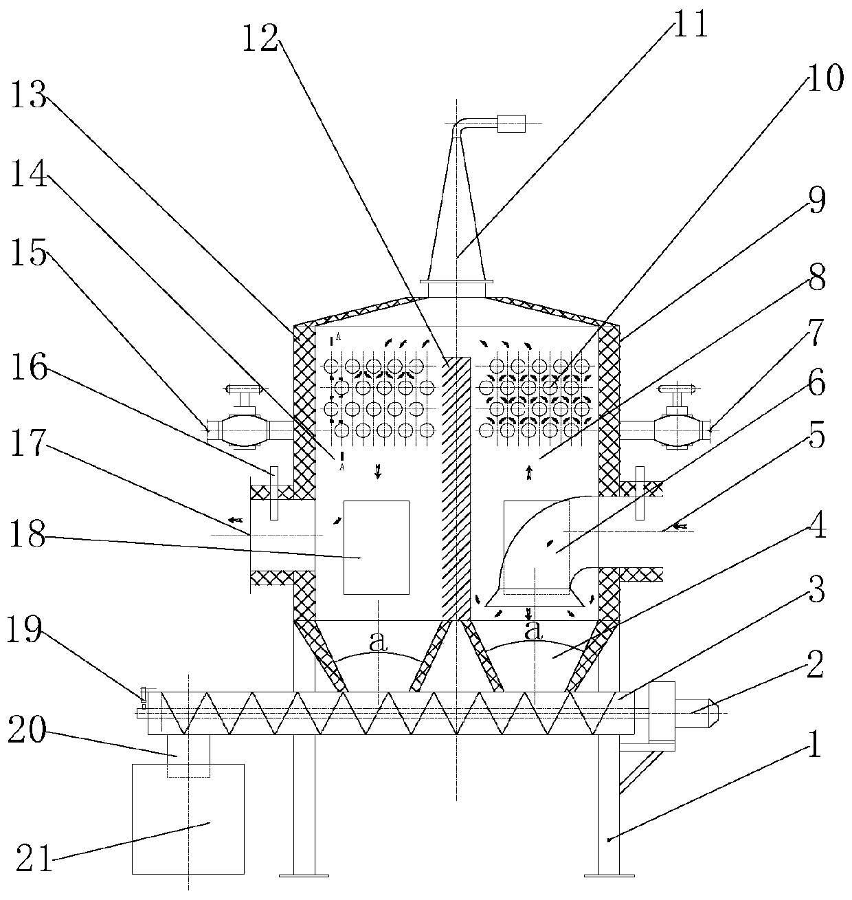 Flue gas waste heat recovery device and method with spark capturing function