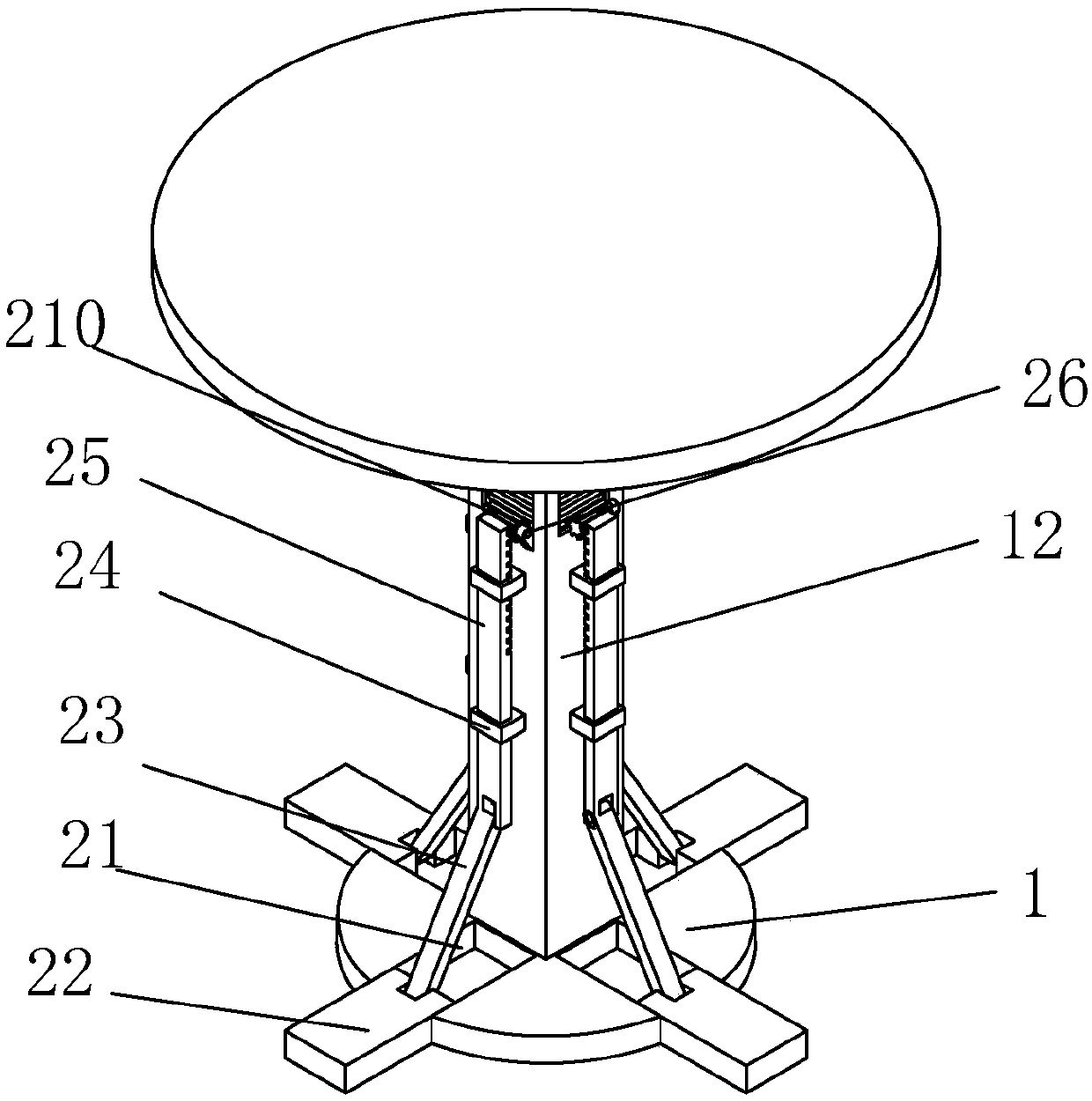 Lifting table with high stability