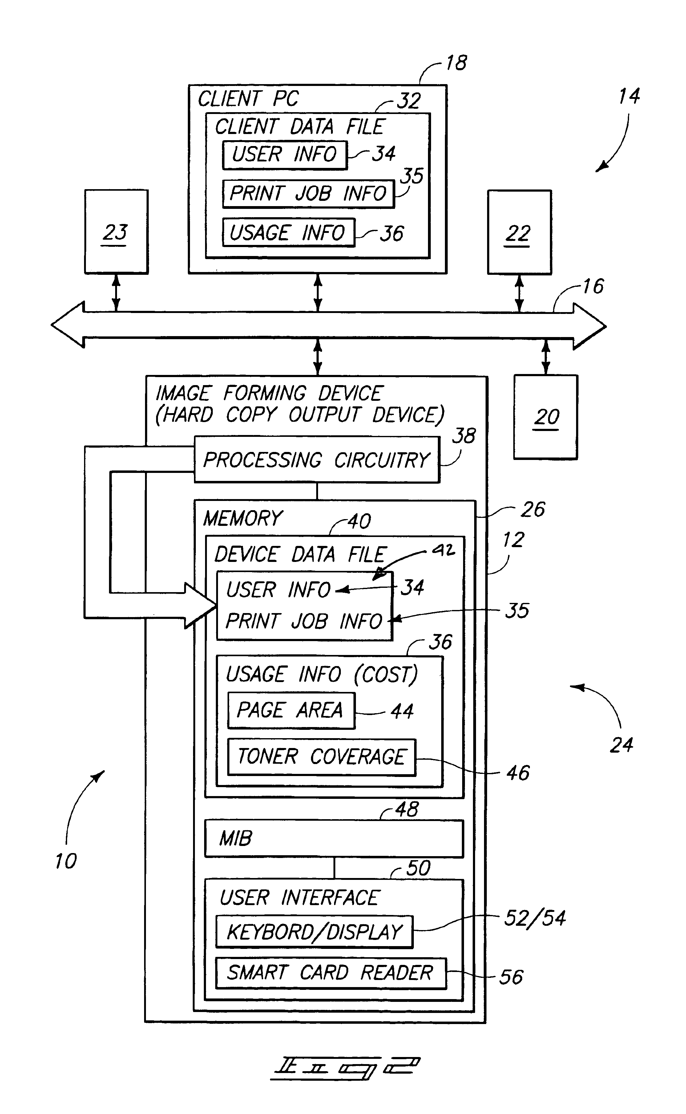 Hard copy cost recovery systems, an apparatus for tracking usage information for a hard copy device, hard copy devices, and a usage accounting method