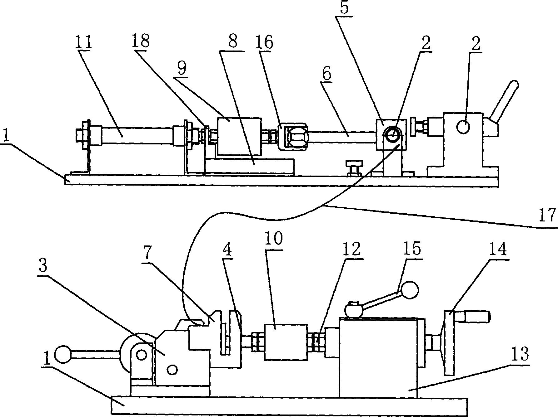 Motorcycle brake jaw-force detection table