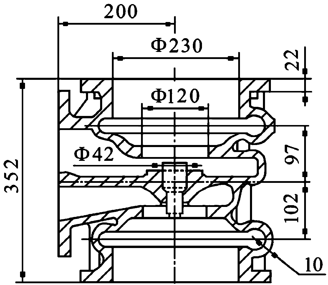 Double-suction type centrifugal pump body casting method and cast centrifugal pump