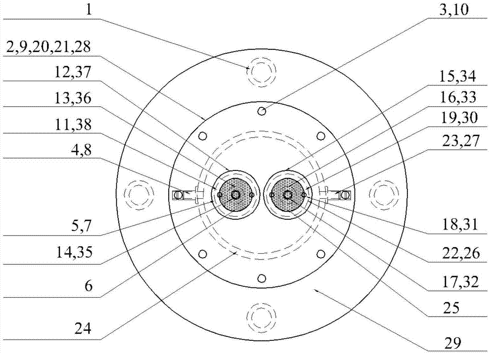 Backflow type hydrogen matrix bio-membrane reactor with carbon dioxide serving as carbon source