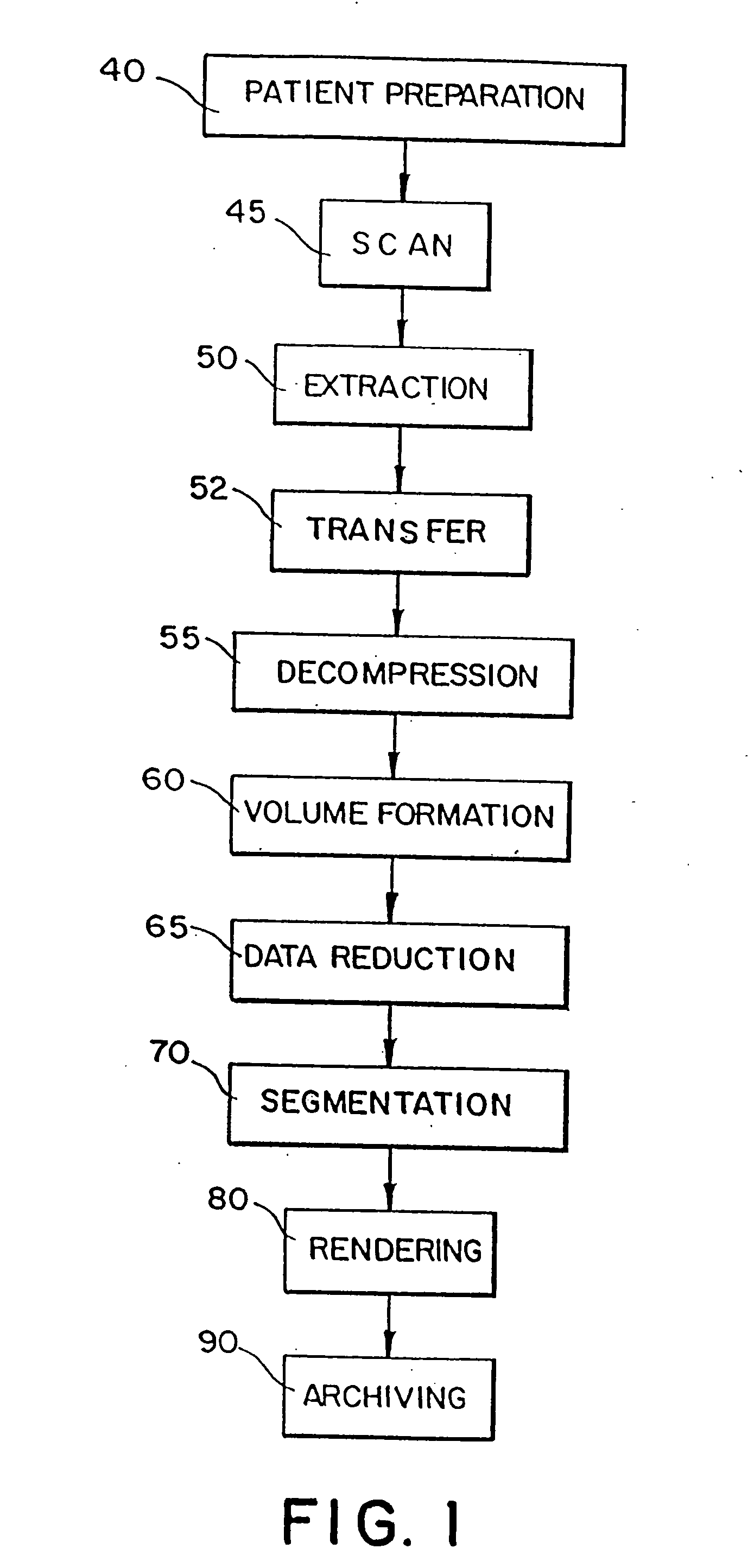 Method and system for producing interactive, three-dimensional renderings of selected body organs having hollow lumens to enable simulated movement through the lumen