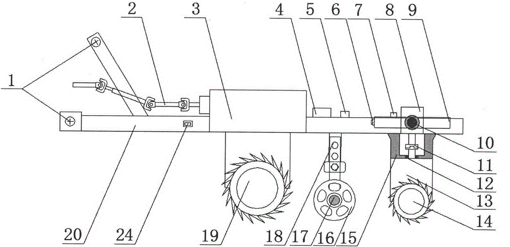 Intelligent all-dimensional mechanical weeding machine of orchards