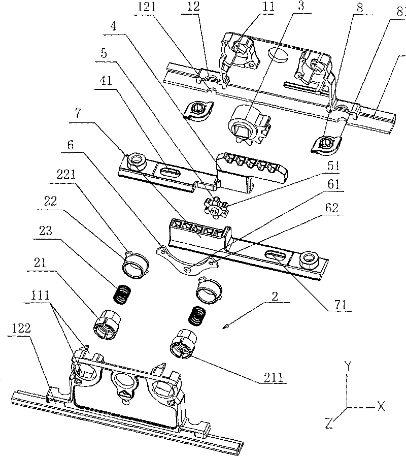 Bidirectional driver of door and window lockset