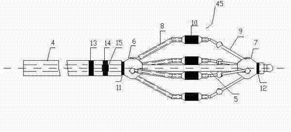 Multipolar radiofrequency ablation catheter which is applicable to being used in renal artery vessels