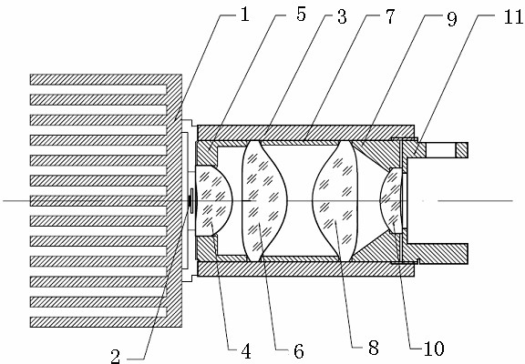 Light-emitting diode (LED) cold light source lighting device