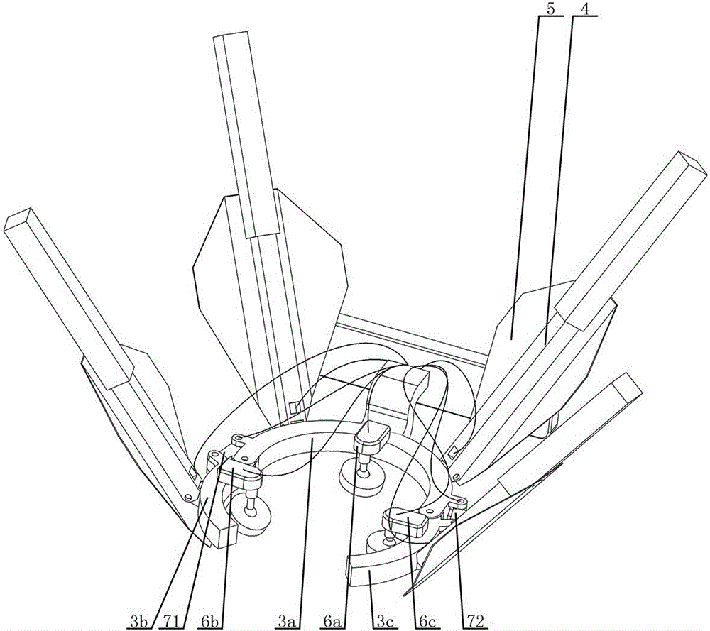 Adjustable shovel guide rail bracket of tree moving machine